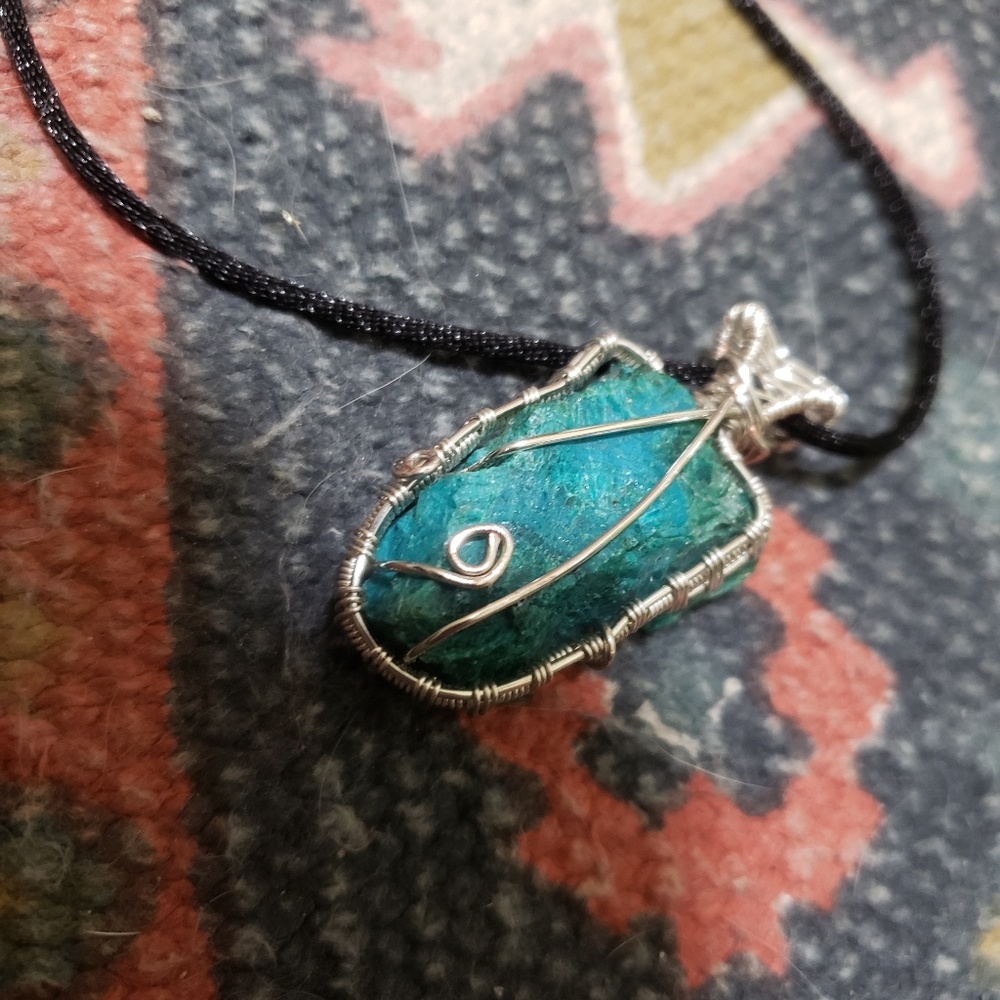 Wire wrapped pendant